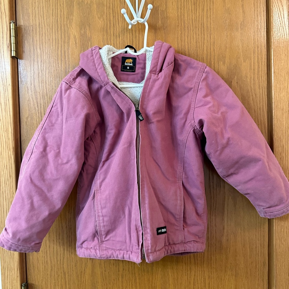 Berne Pink Small Sherpa Lined Coat girls